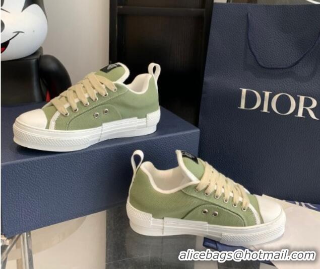 Cheap Price Dior BY ERL B23 Skater Sneakers in Green Cotton Canvas 3022821