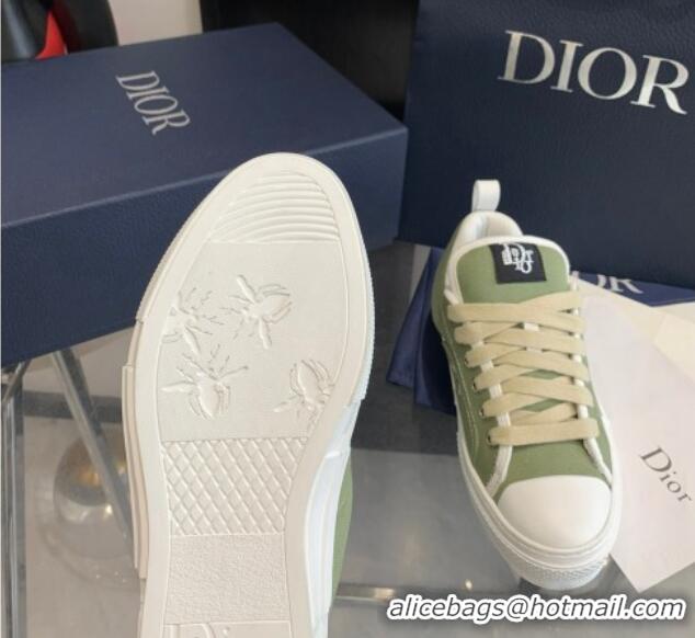 Cheap Price Dior BY ERL B23 Skater Sneakers in Green Cotton Canvas 3022821