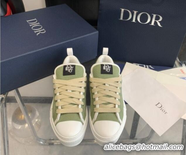 Cheap Price Dior BY ERL B23 Skater Sneakers in Green Cotton Canvas 3022821