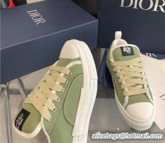 Cheap Price Dior BY ERL B23 Skater Sneakers in Green Cotton Canvas 3022821