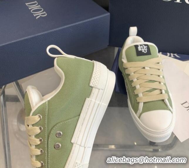 Cheap Price Dior BY ERL B23 Skater Sneakers in Green Cotton Canvas 3022821