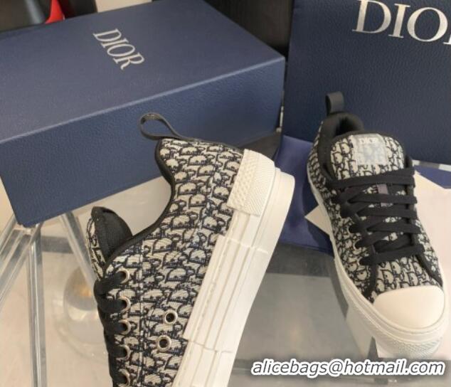 1:1 aaaaa Dior BY ERL B23 Skater Sneakers in Blue and Beige Oblique Embroidered Cotton 022827