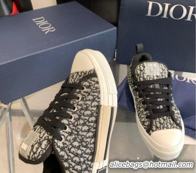 1:1 aaaaa Dior BY ERL B23 Skater Sneakers in Blue and Beige Oblique Embroidered Cotton 022827