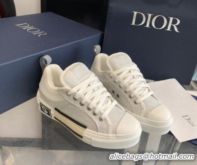 1:1 Dior BY ERL B23 Skater Sneakers in Light Grey Oblique Embroidered Cotton 022823