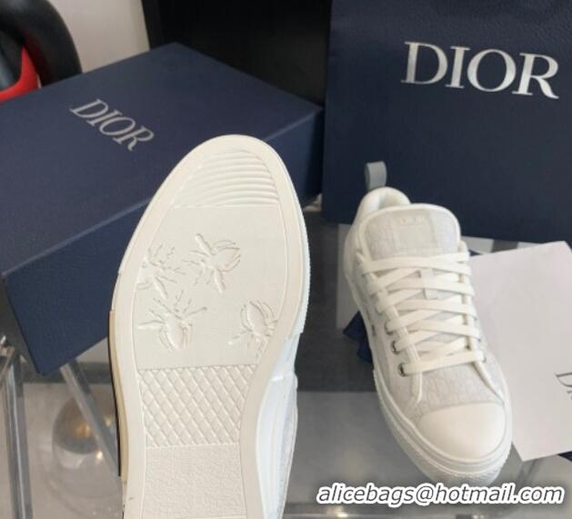 1:1 Dior BY ERL B23 Skater Sneakers in Light Grey Oblique Embroidered Cotton 022823