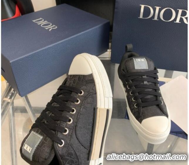 Purchase Dior BY ERL B23 Skater Sneakers in Black Oblique Embroidered Cotton 3022824