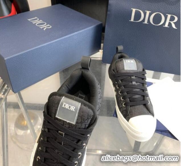 Purchase Dior BY ERL B23 Skater Sneakers in Black Oblique Embroidered Cotton 3022824