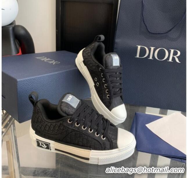 Purchase Dior BY ERL B23 Skater Sneakers in Black Oblique Embroidered Cotton 3022824