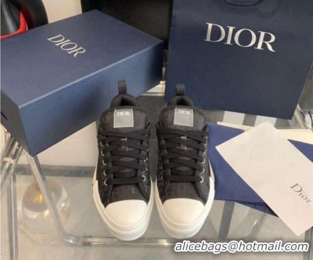 Purchase Dior BY ERL B23 Skater Sneakers in Black Oblique Embroidered Cotton 3022824