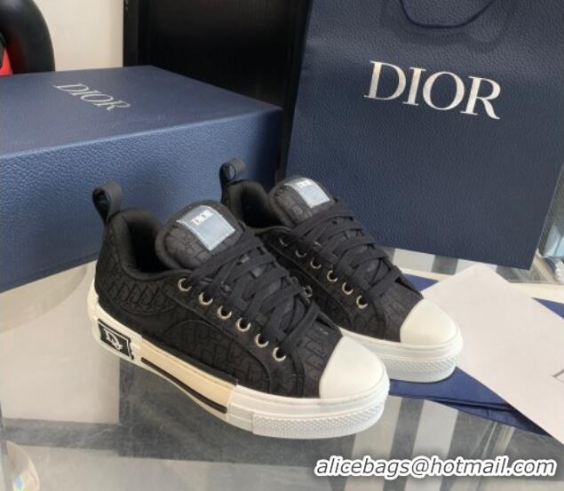 Purchase Dior BY ERL B23 Skater Sneakers in Black Oblique Embroidered Cotton 3022824