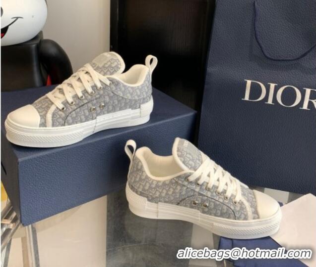 Good Quality Dior BY ERL B23 Skater Sneakers in Grey Oblique Embroidered Cotton 022826