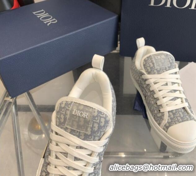 Good Quality Dior BY ERL B23 Skater Sneakers in Grey Oblique Embroidered Cotton 022826