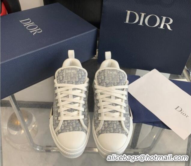 Good Quality Dior BY ERL B23 Skater Sneakers in Grey Oblique Embroidered Cotton 022826