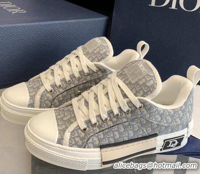 Good Quality Dior BY ERL B23 Skater Sneakers in Grey Oblique Embroidered Cotton 022826