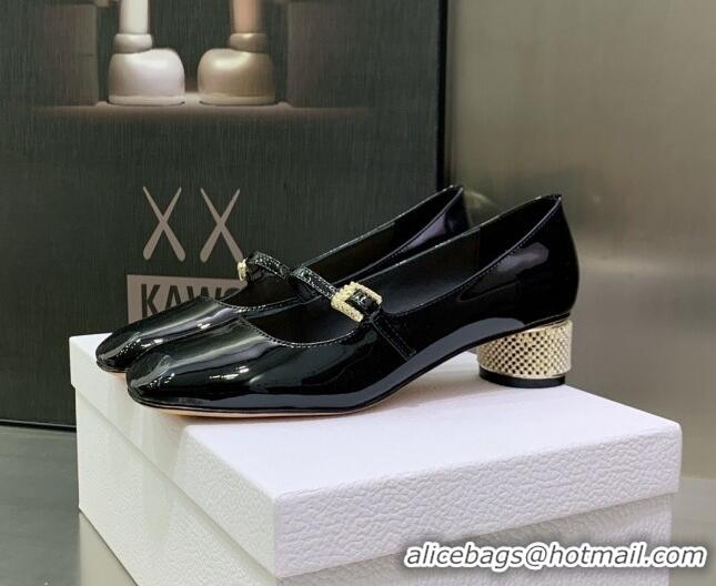 Unique Style Dior D-Shine Ballet Pumps 3.5cm in Patent Leather with Pearls 030223