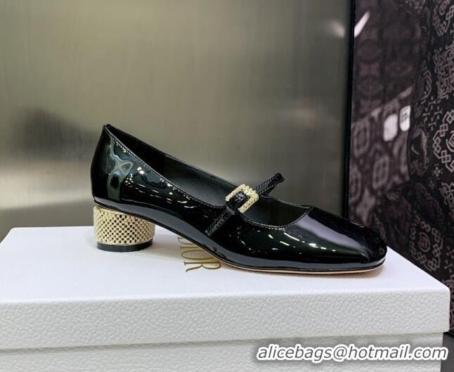 Unique Style Dior D-Shine Ballet Pumps 3.5cm in Patent Leather with Pearls 030223