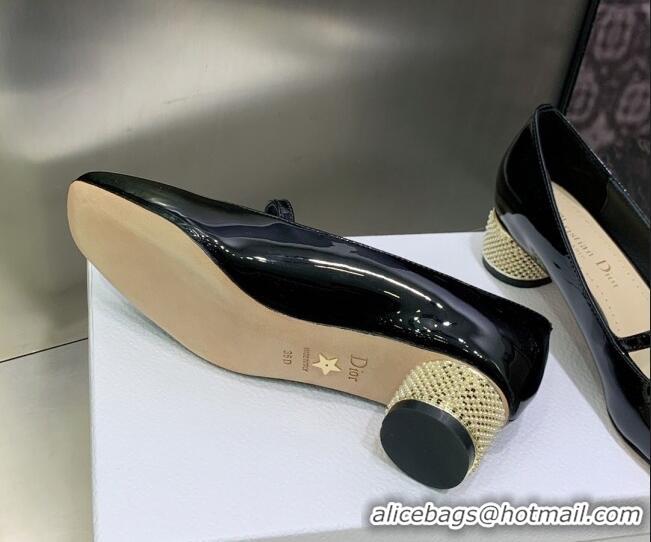 Unique Style Dior D-Shine Ballet Pumps 3.5cm in Patent Leather with Pearls 030223