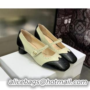 Durable Dior Spectadior Ballet Pumps 3.5cm in Perforated Calfskin Black/White 030225