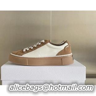 Most Popular Dior Walk'n'Dior Sneakers in Suede and Leather White/Brown 0321042