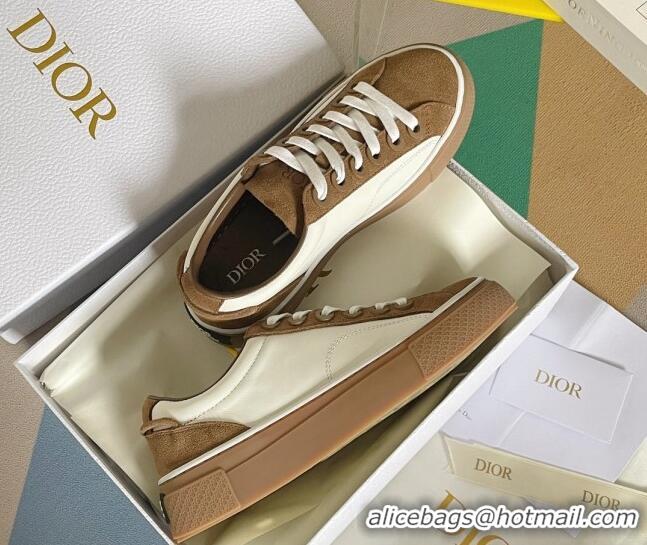 Most Popular Dior Walk'n'Dior Sneakers in Suede and Leather White/Brown 0321042