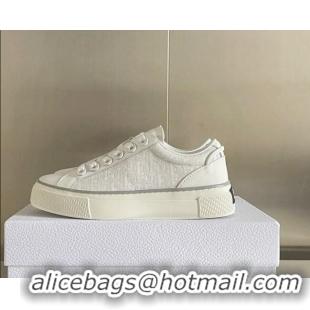 Good Product Dior Walk'n'Dior Sneakers in Oblique Cotton and Leather White 0321044