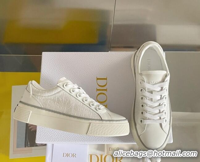 Good Product Dior Walk'n'Dior Sneakers in Oblique Cotton and Leather White 0321044