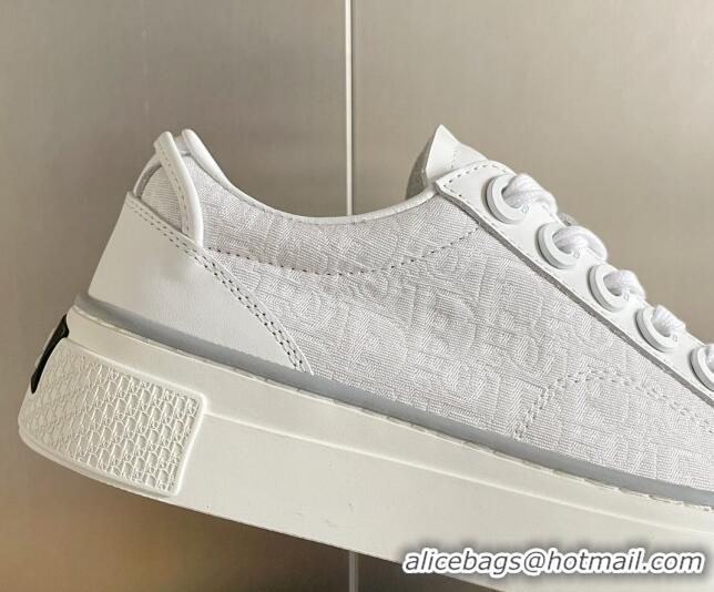 Good Product Dior Walk'n'Dior Sneakers in Oblique Cotton and Leather White 0321044