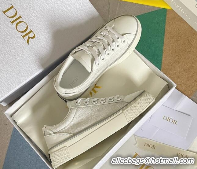 Good Product Dior Walk'n'Dior Sneakers in Oblique Cotton and Leather White 0321044