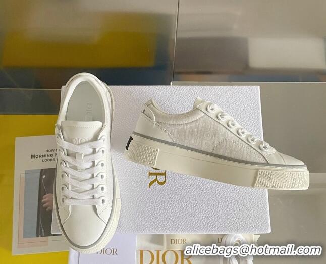 Good Product Dior Walk'n'Dior Sneakers in Oblique Cotton and Leather White 0321044