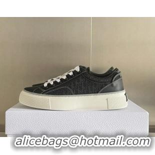 Top Design Dior Walk'n'Dior Sneakers in Oblique Cotton and Leather Black 0321045