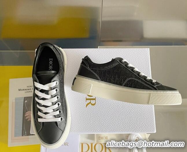 Top Design Dior Walk'n'Dior Sneakers in Oblique Cotton and Leather Black 0321045