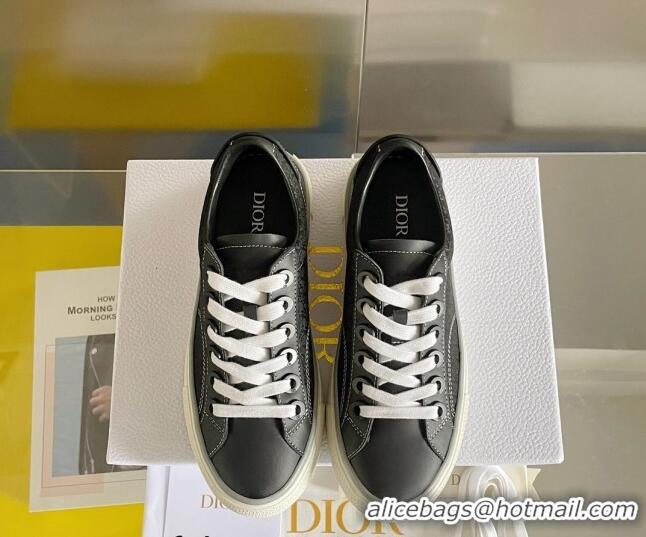 Top Design Dior Walk'n'Dior Sneakers in Oblique Cotton and Leather Black 0321045