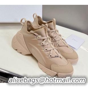 Fashion Dior D-Connect Sneakers in Nude Technical Fabric 329009