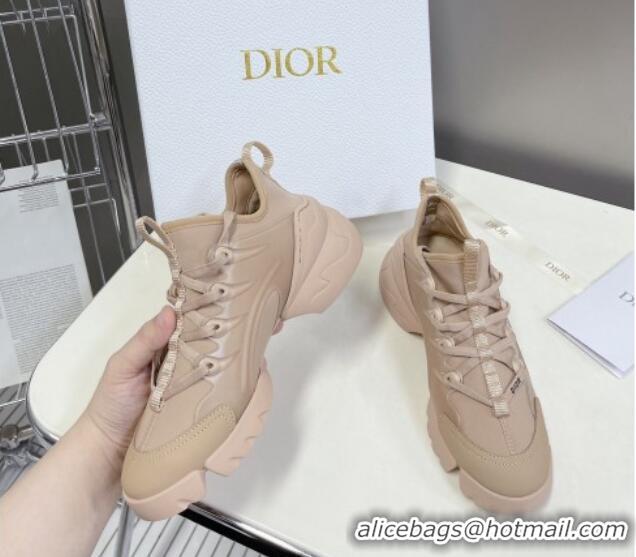 Fashion Dior D-Connect Sneakers in Nude Technical Fabric 329009