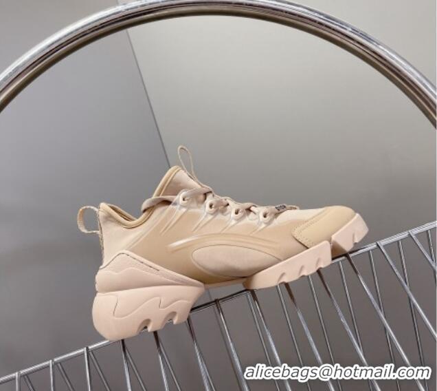 Fashion Dior D-Connect Sneakers in Nude Technical Fabric 329009