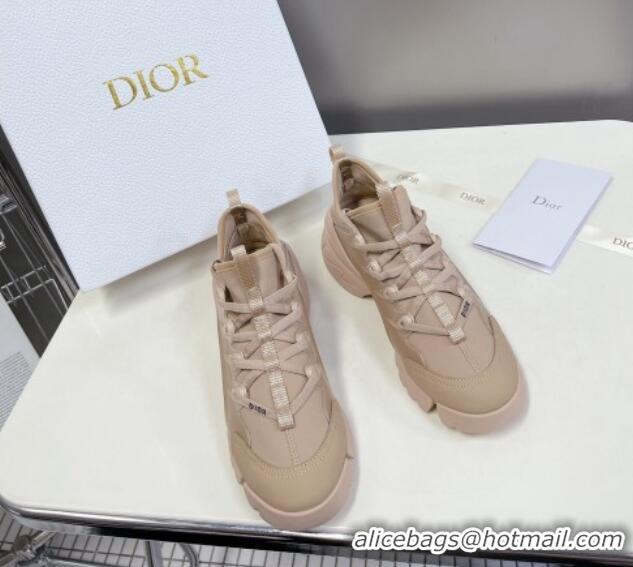 Fashion Dior D-Connect Sneakers in Nude Technical Fabric 329009