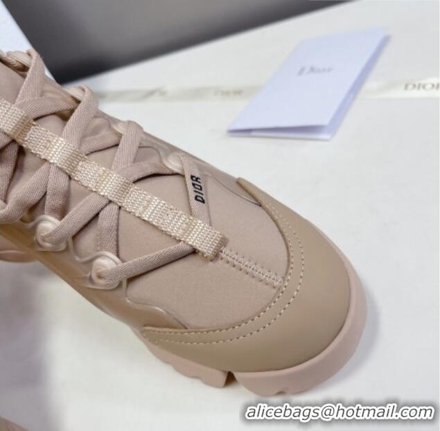 Fashion Dior D-Connect Sneakers in Nude Technical Fabric 329009