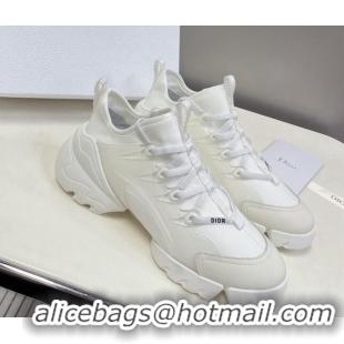 Durable Dior D-Connect Sneakers in White Technical Fabric 0329011