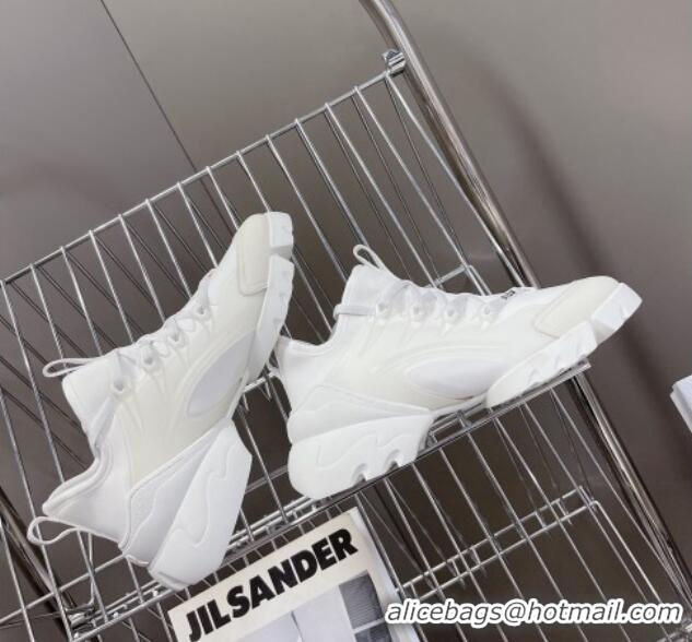 Durable Dior D-Connect Sneakers in White Technical Fabric 0329011