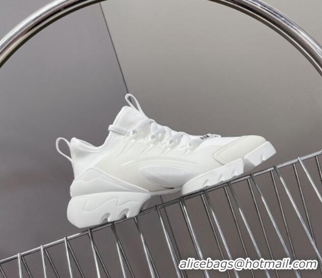 Durable Dior D-Connect Sneakers in White Technical Fabric 0329011