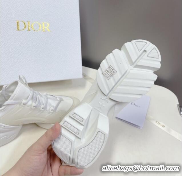 Durable Dior D-Connect Sneakers in White Technical Fabric 0329011