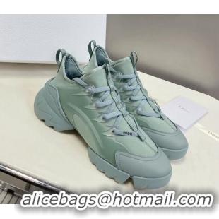 Perfect Dior D-Connect Sneakers in Light Green Technical Fabric 329013