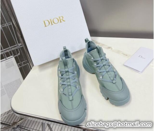 Perfect Dior D-Connect Sneakers in Light Green Technical Fabric 329013