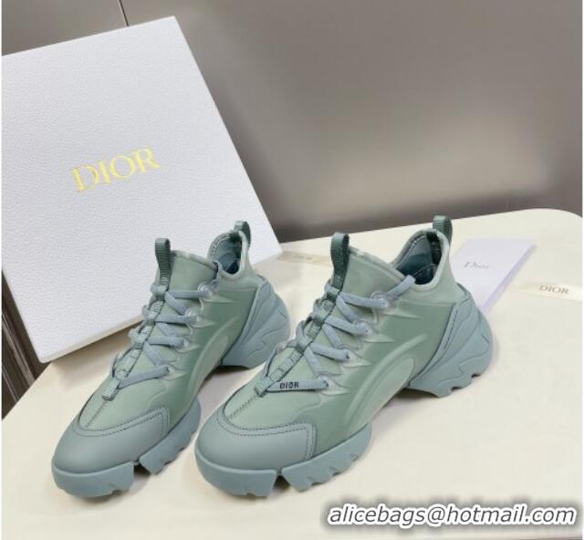 Perfect Dior D-Connect Sneakers in Light Green Technical Fabric 329013