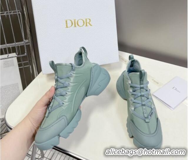 Perfect Dior D-Connect Sneakers in Light Green Technical Fabric 329013