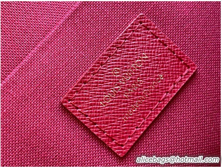 Top Grade Louis Vuitton Monogram Canvas Felicie Chain Wallet M61276 Red