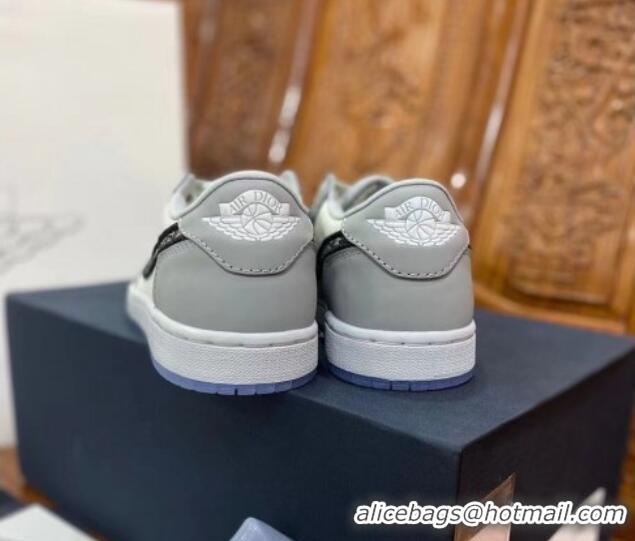 Top Design Dior x Nike Air Jordan 1 AJ1 Low Top Sneakers Grey/White 0425073