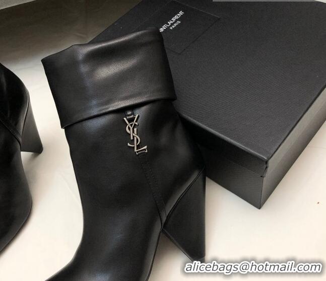 Good Looking Saint Laurent Nike Ankle Boots in Smooth Leather and Monogram 8.5cm Black 101162