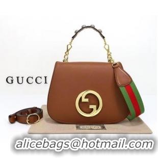 Unique Grade Gucci Blondie Top Handle Bag 699277 Brown