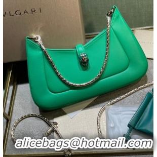 Famous Brand Bvlgari Serpenti Forever leather crossbody bag B282935 green